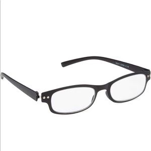 Art Wear Women's Black Rectangle Readers +3.00